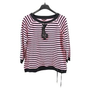 NEW Lauren Ralph Lauren Sweatshirt Pink Collection Womens XL Top Pink Striped